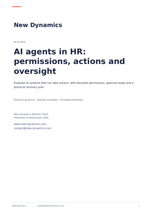 Cover of AI agents in HR: permissions, actions and oversight