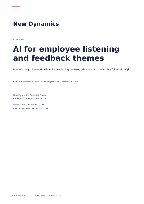 Cover of AI for employee listening and feedback themes