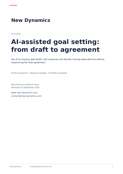 Cover of AI-assisted goal setting: from draft to agreement