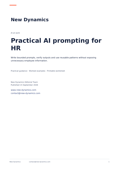 Cover of Practical AI prompting for HR