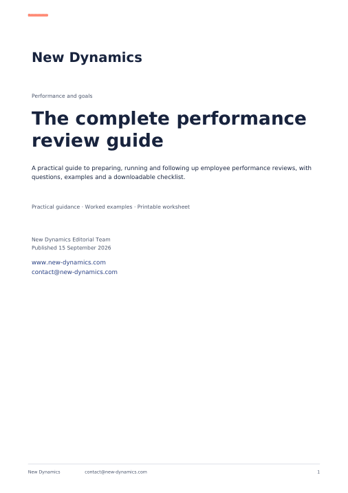 Cover of The complete performance review guide